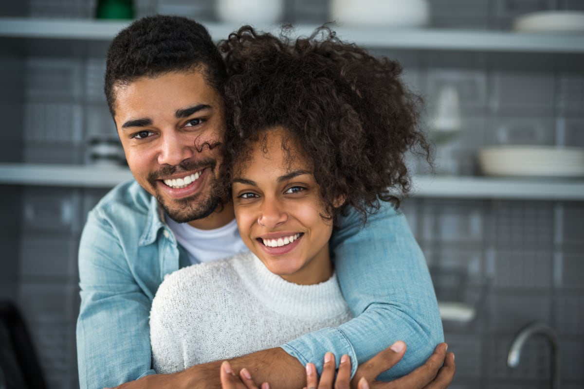 Middle age couple in a kitchen